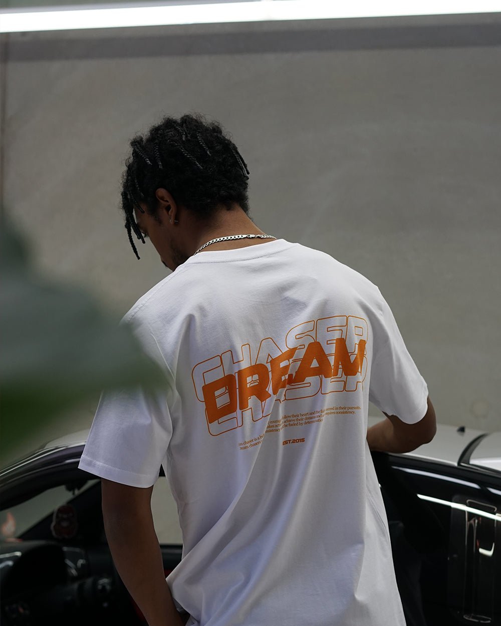 "Dream Chaser" Orange T Shirt // White - KOKA Dept.