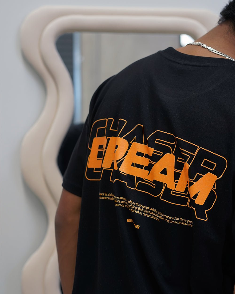 "Dream Chaser" Orange T Shirt // Black - KOKA Dept.