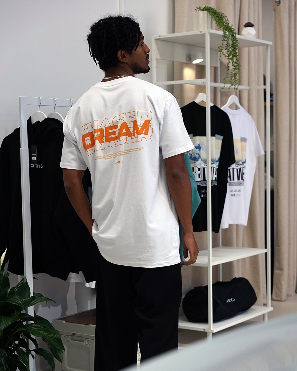 "Dream Chaser" Orange T Shirt // White - KOKA Dept.