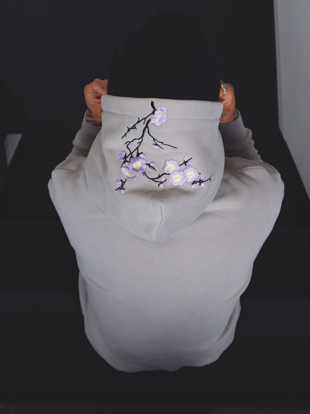 Nardo Grey / Purple & Yellow Blossom //// Hoodie - KOKA Dept.