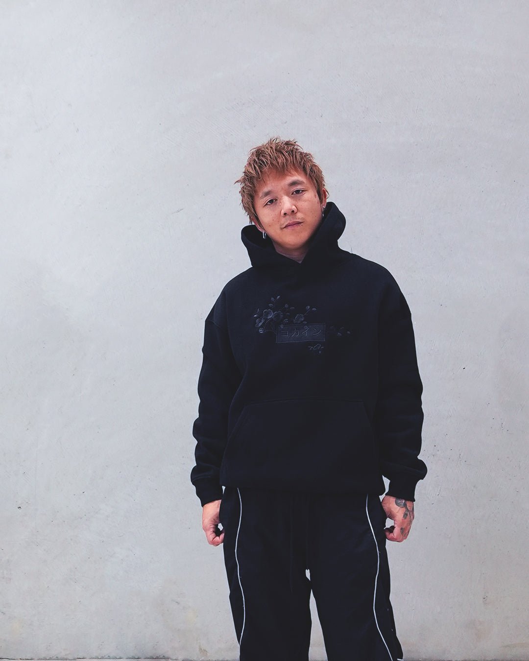 Black / Black Blossom V2 //// Hoodie - KOKA Dept.