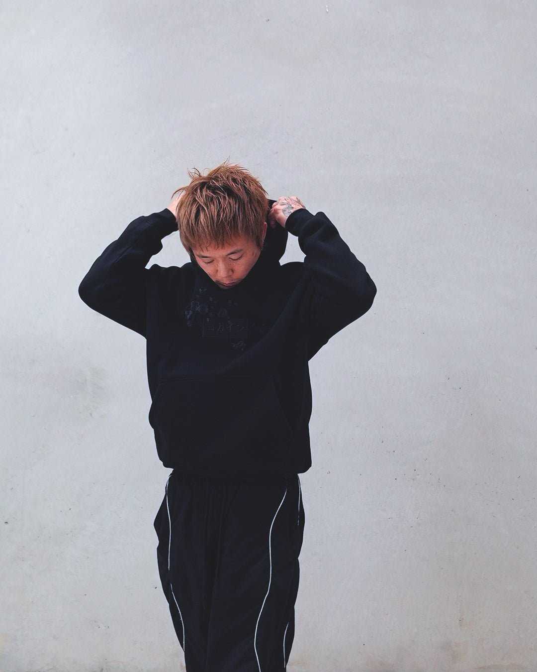 Black / Black Blossom V2 //// Hoodie - KOKA Dept.