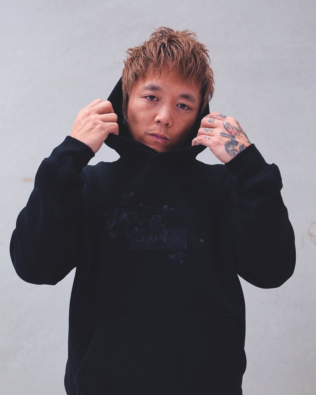 Black / Black Blossom V2 //// Hoodie - KOKA Dept.