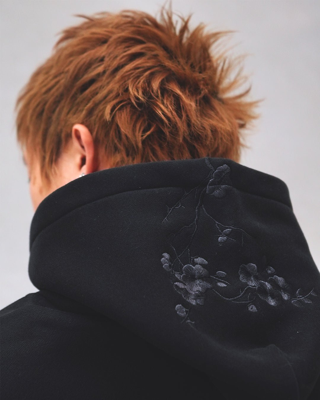 Black / Black Blossom V2 //// Hoodie - KOKA Dept.
