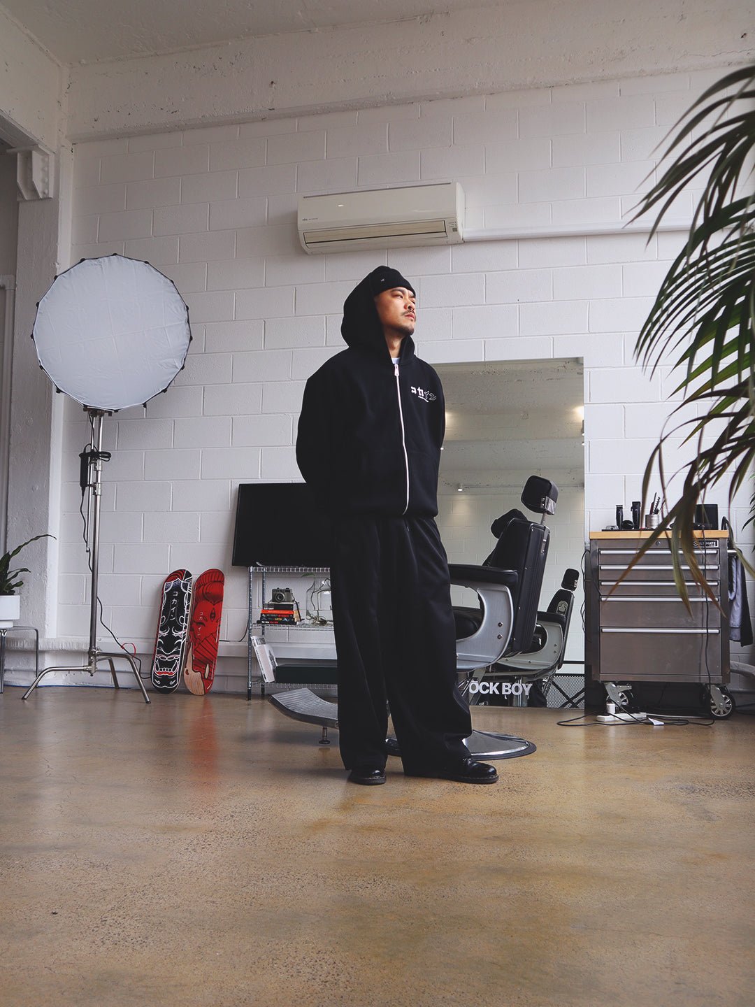 "Dream Chaser" Zip Up Hoodie // BLACK - KOKA Dept.