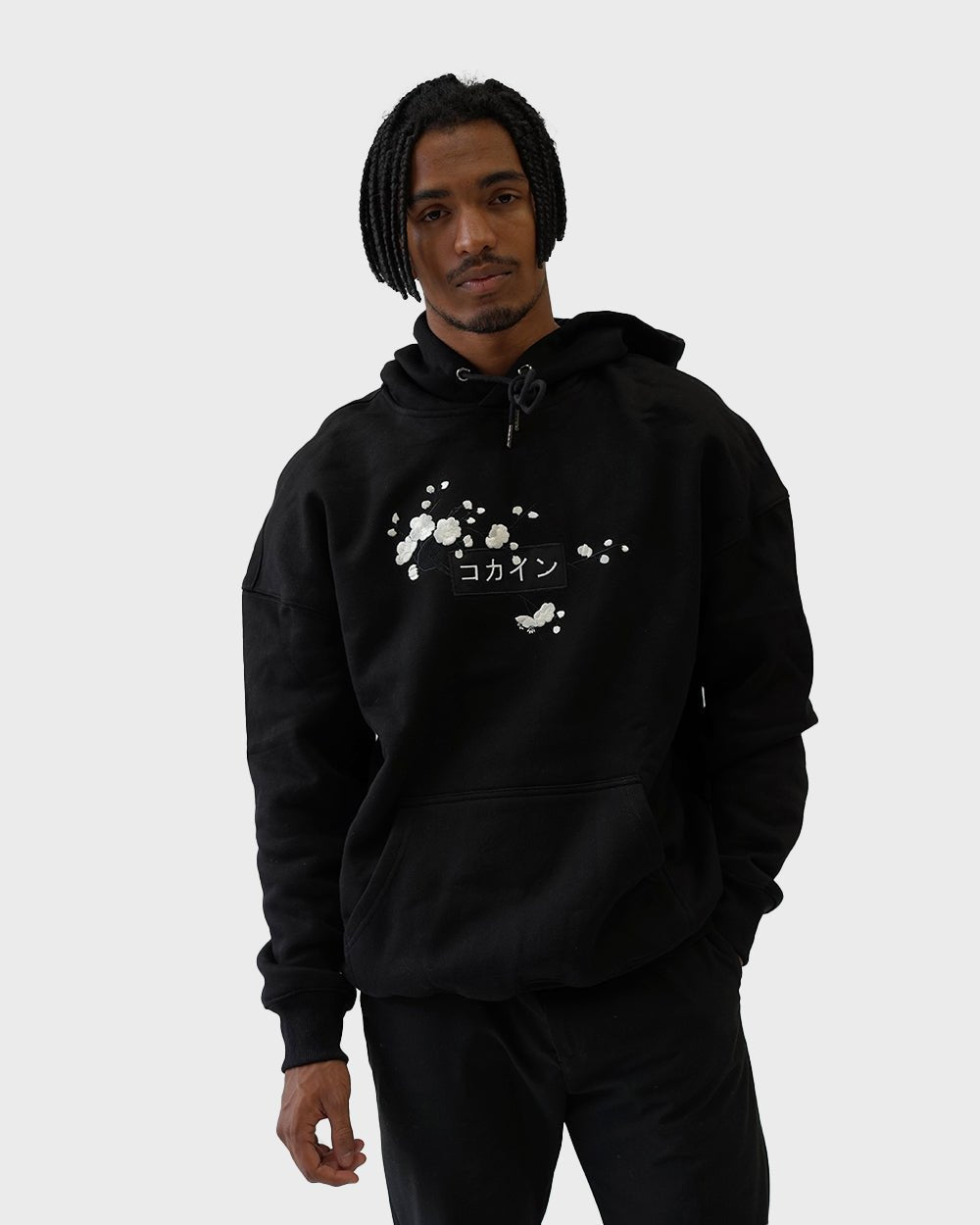 Black / White Blossom V1 //// Hoodie - KOKA Dept.