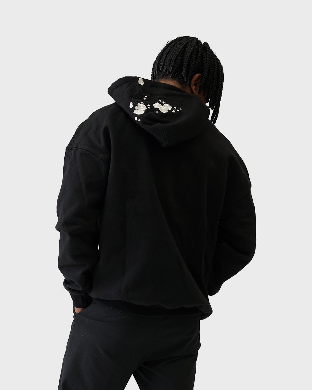 Black / White Blossom V1 //// Hoodie - KOKA Dept.