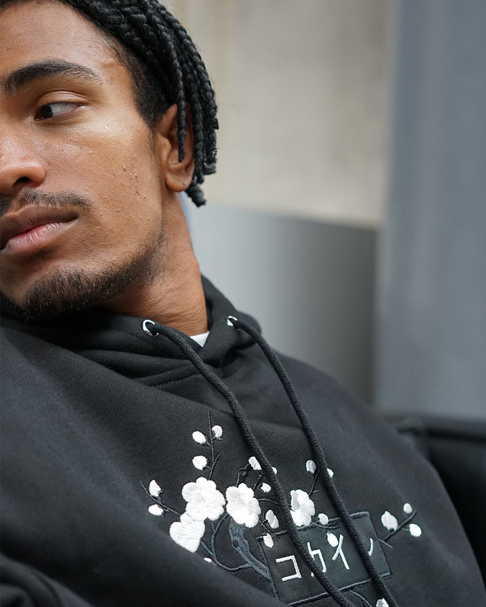 Black / White Blossom V1 //// Hoodie - KOKA Dept.