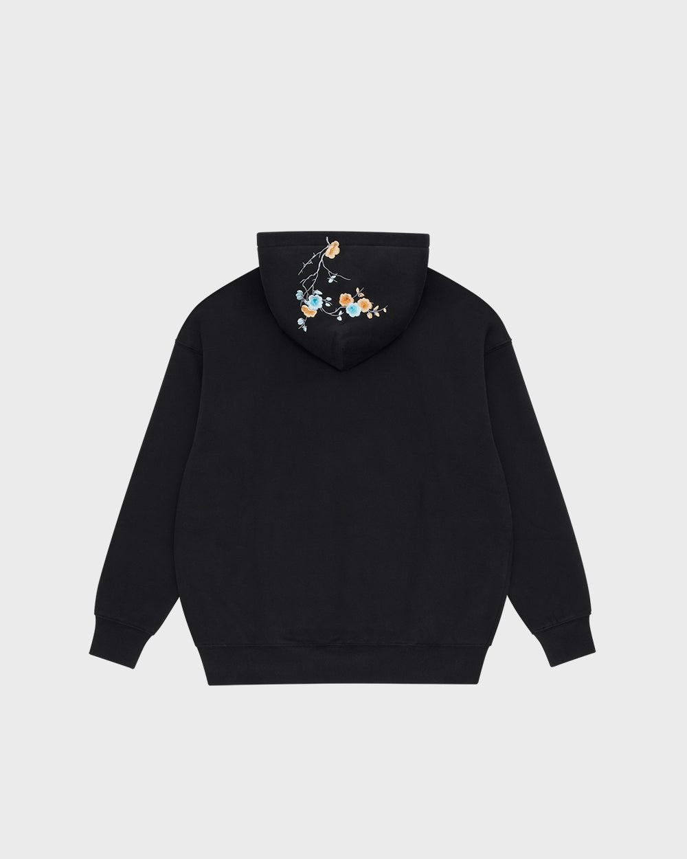 Black / Blue & Orange Blossom //// Hoodie - KOKA Dept.