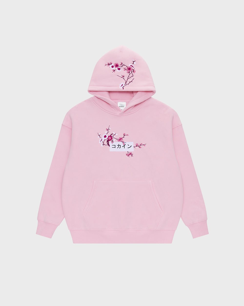 Pink / Red & White Blossom //// Hoodie - KOKA Dept.