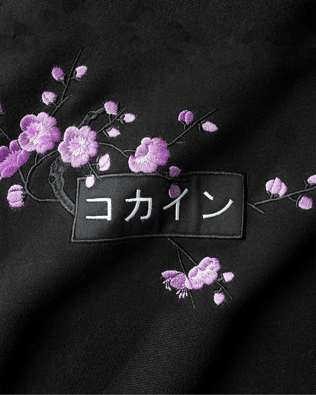Black / Purple Blossom V1 //// Hoodie - KOKA Dept.