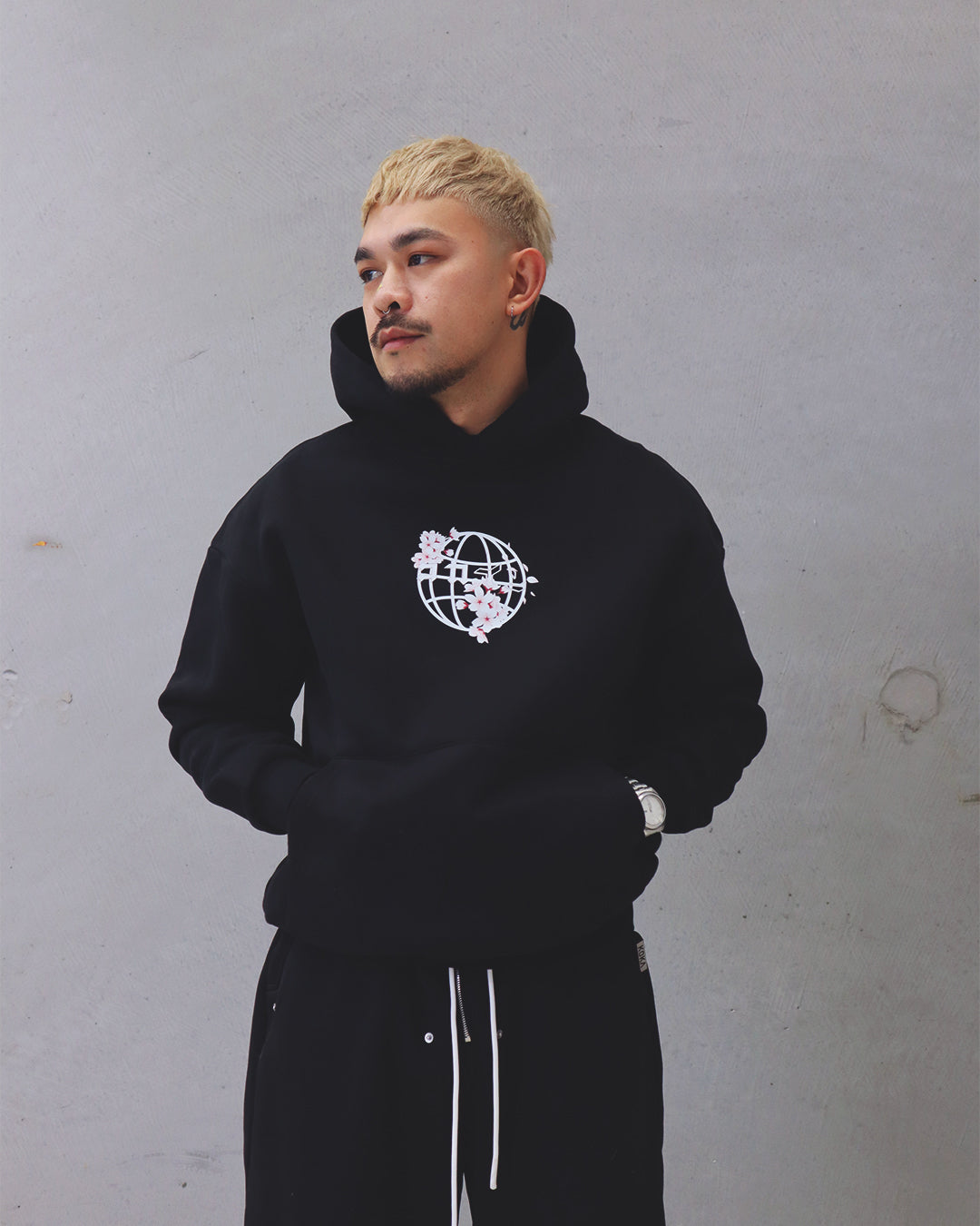 Blossom The World Hoodie // BLACK-3