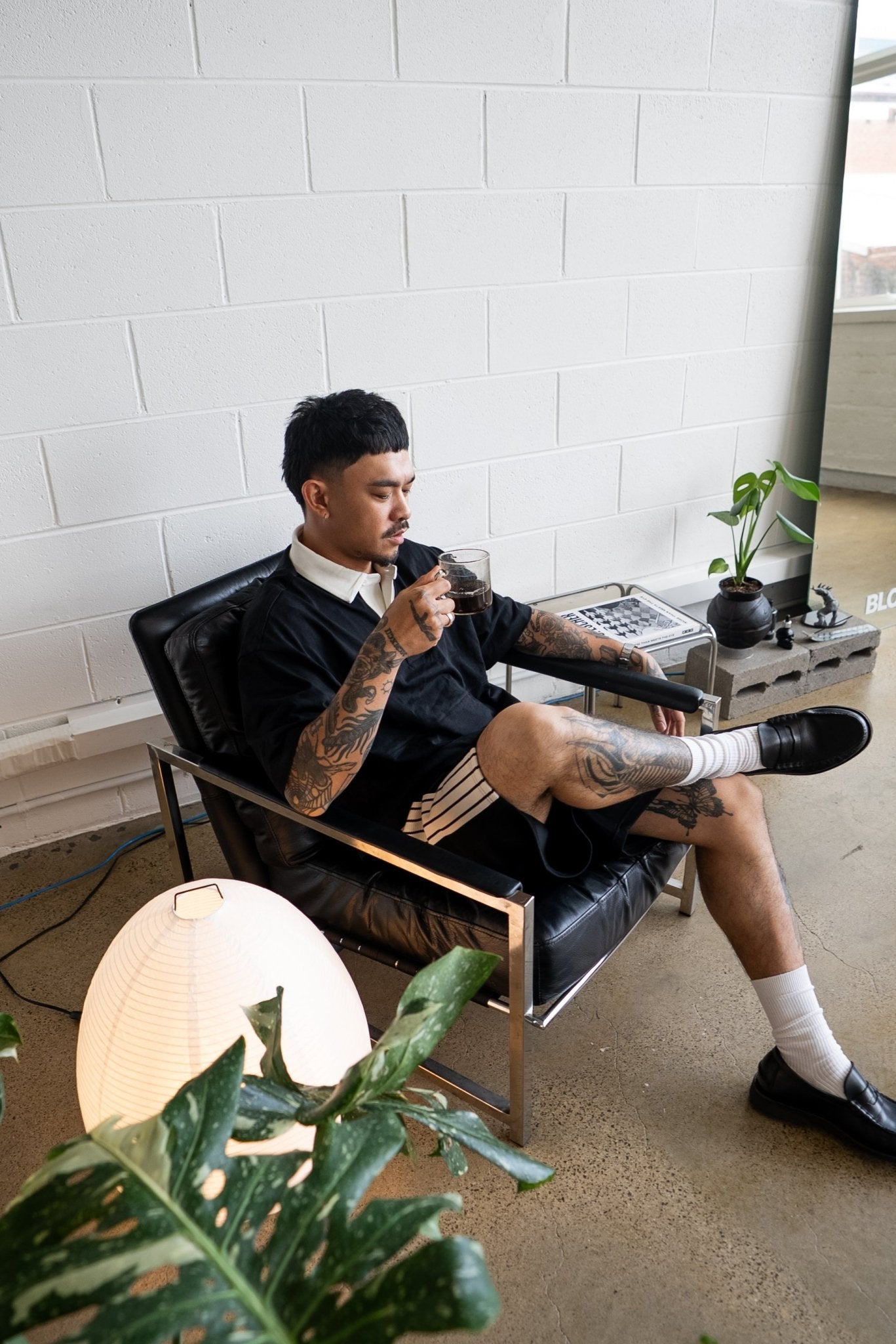 Premium Stripe Shorts // BLACK - KOKA Dept.