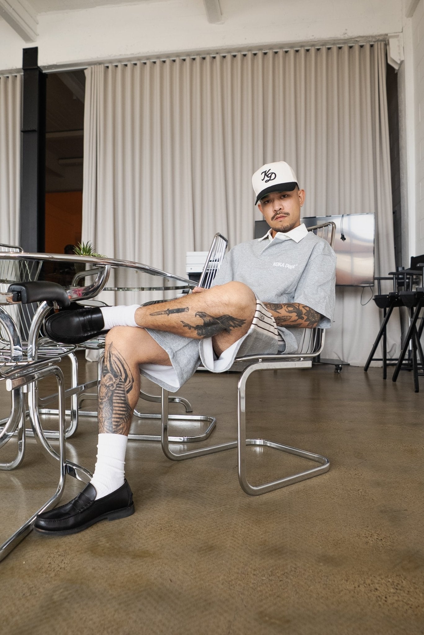 Premium Stripe Shorts // GREY - KOKA Dept.