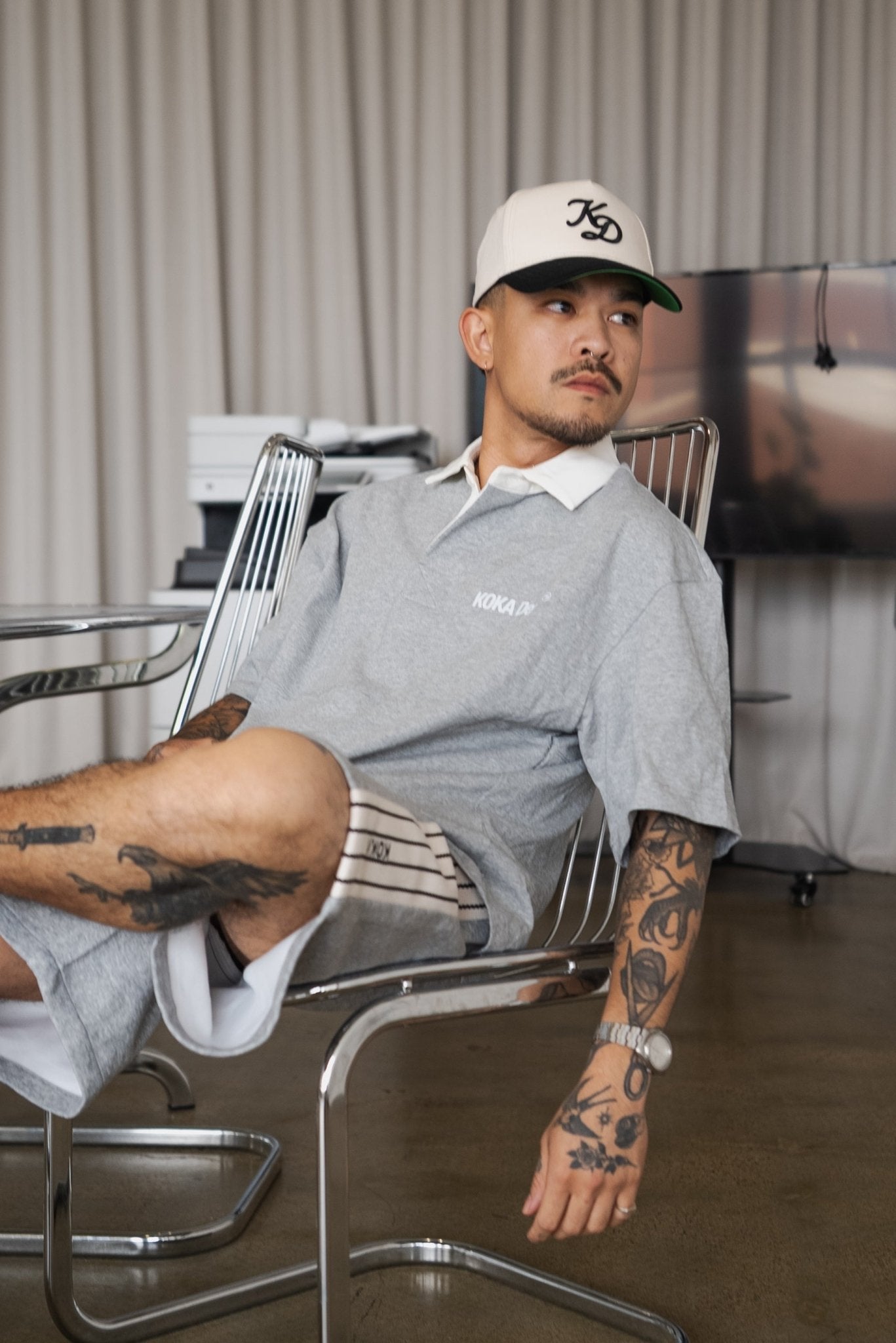"KD" A - Frame Hat - Cream/Black - KOKA Dept.