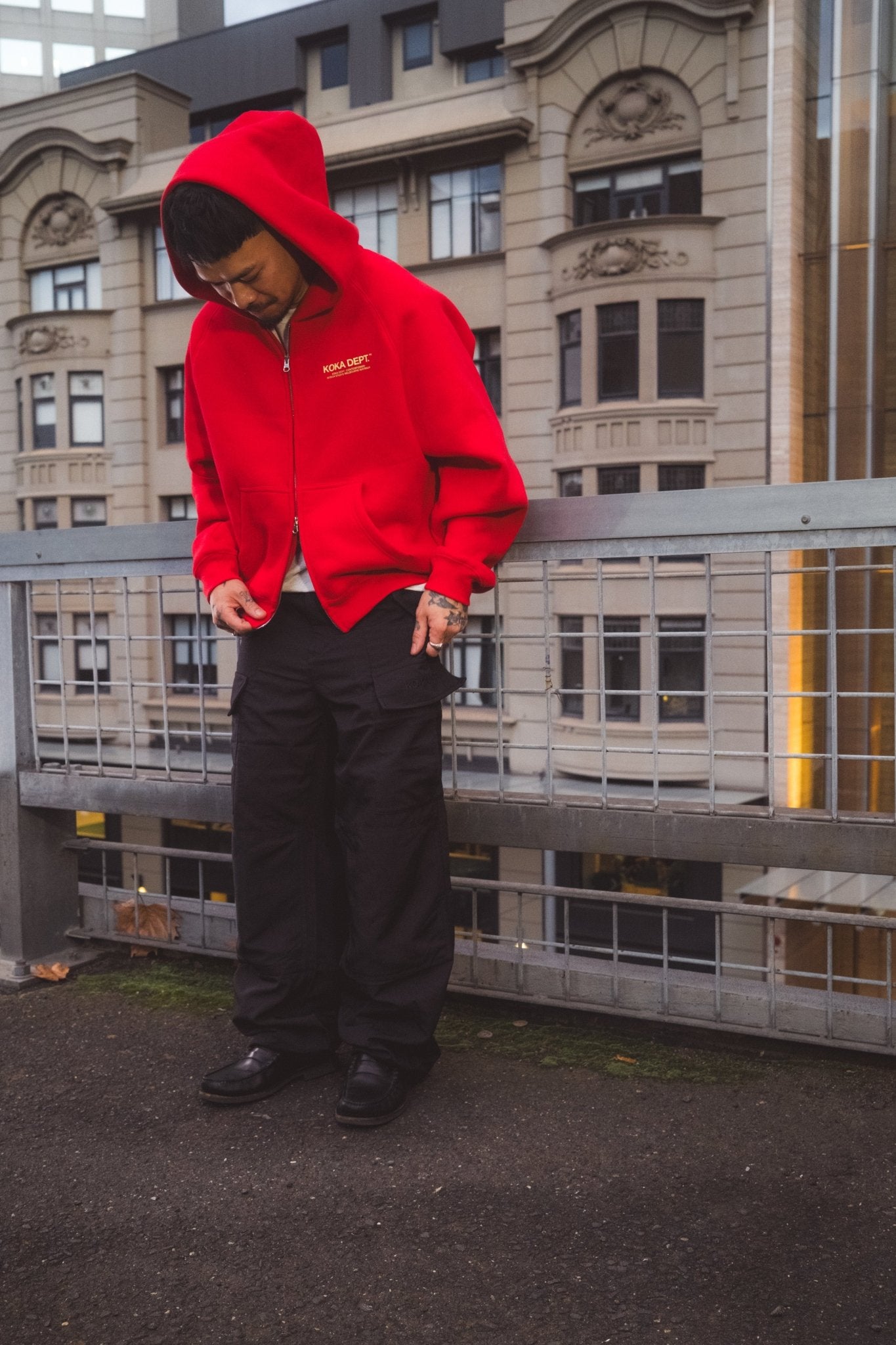 Core Zip Up Hoodie - Tonal Red - KOKA Dept.