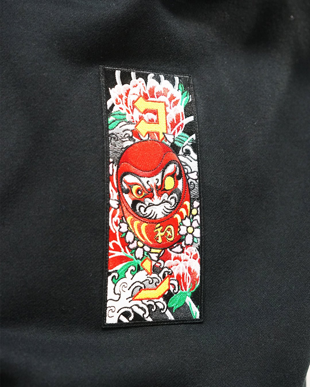 "Daruma Doll" Patch Hoodie // BLACK - KOKA Dept.