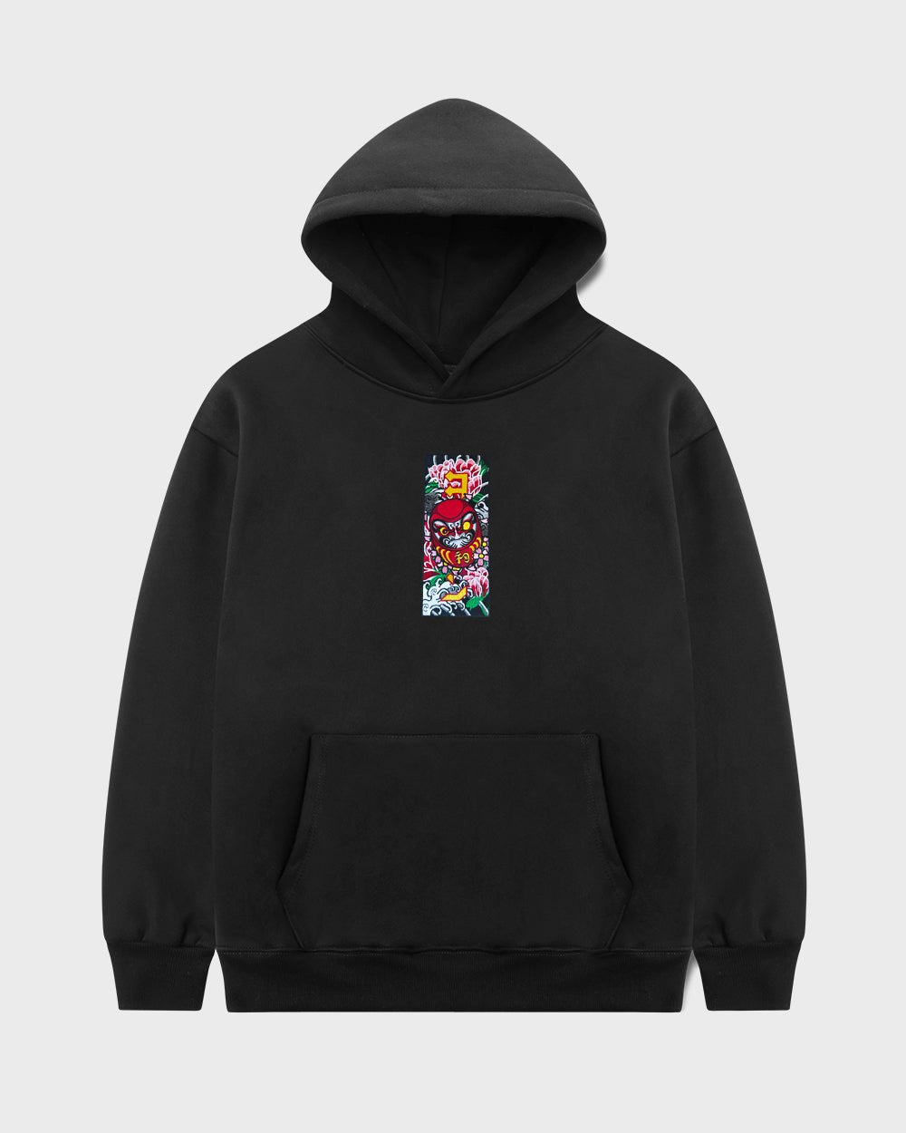 "Daruma Doll" Patch Hoodie // BLACK - KOKA Dept.