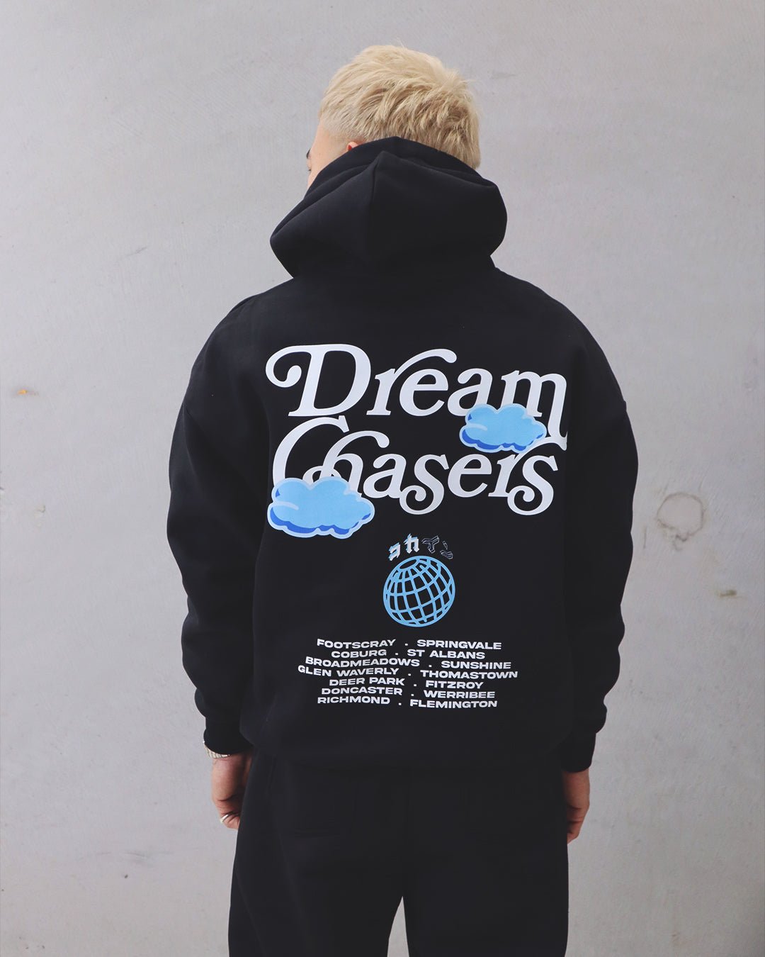 "Dream Chaser" WORLD Hoodie // BLACK - KOKA Dept.