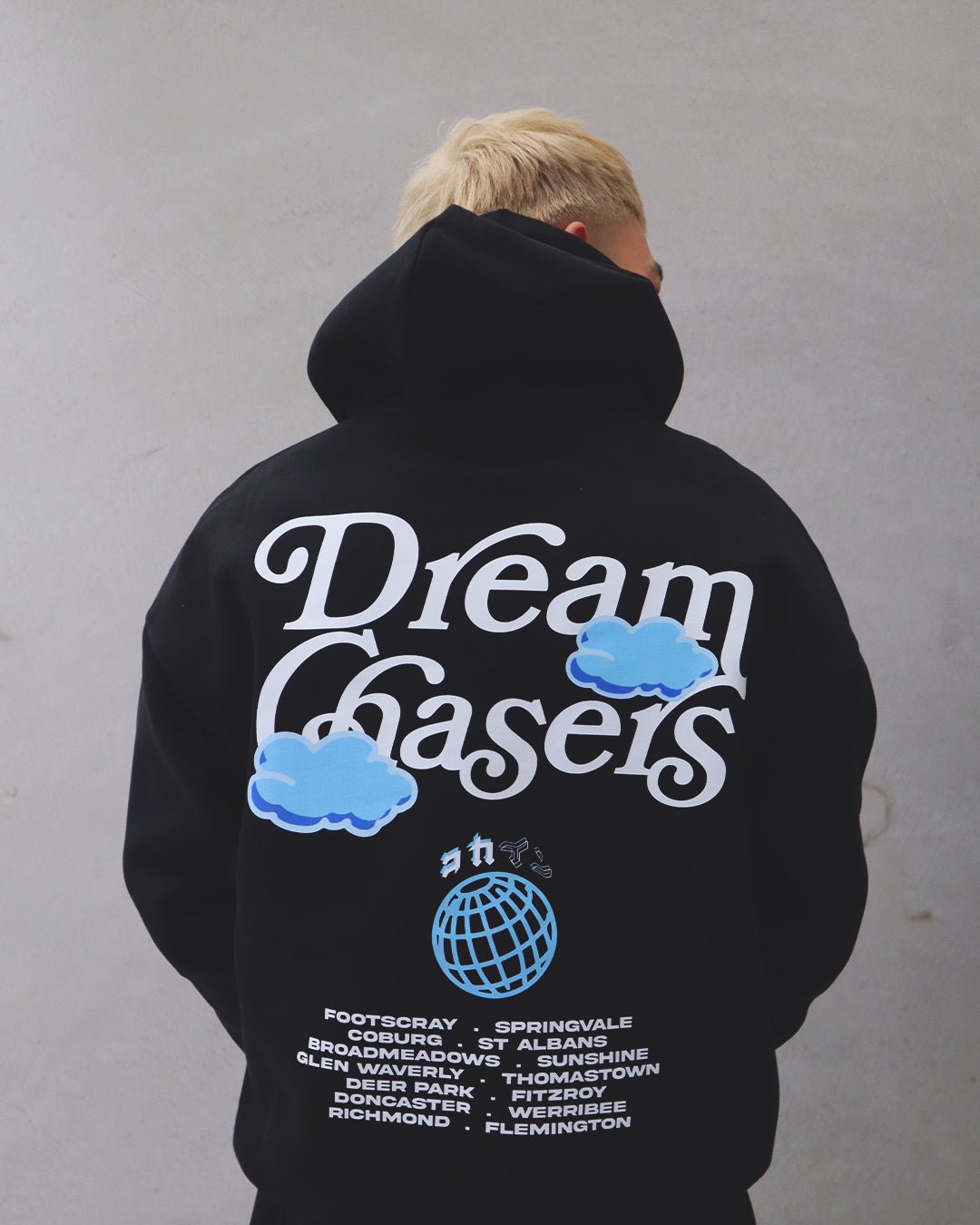 "Dream Chaser" WORLD Hoodie // BLACK - KOKA Dept.