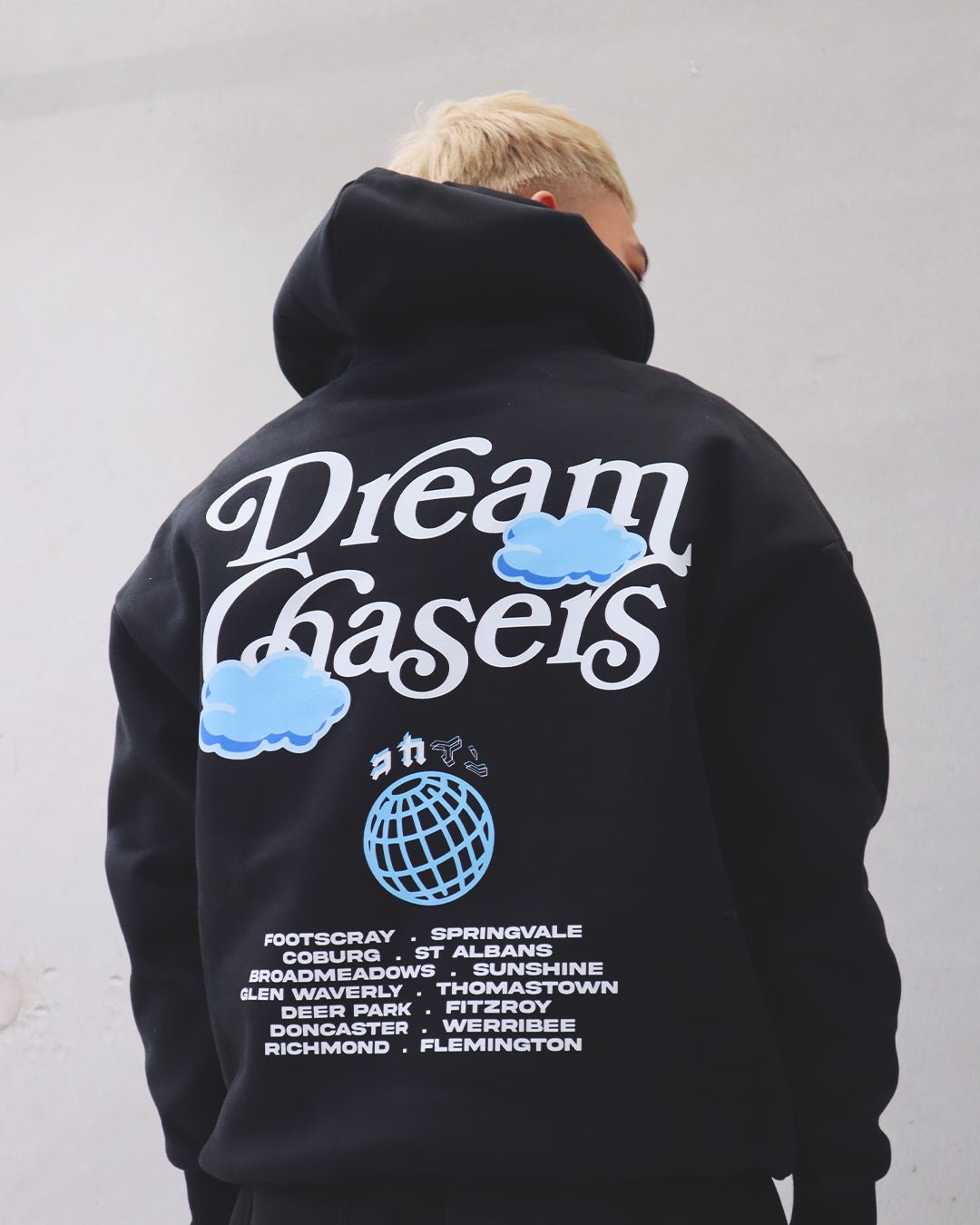 "Dream Chaser" WORLD Hoodie // BLACK - KOKA Dept.