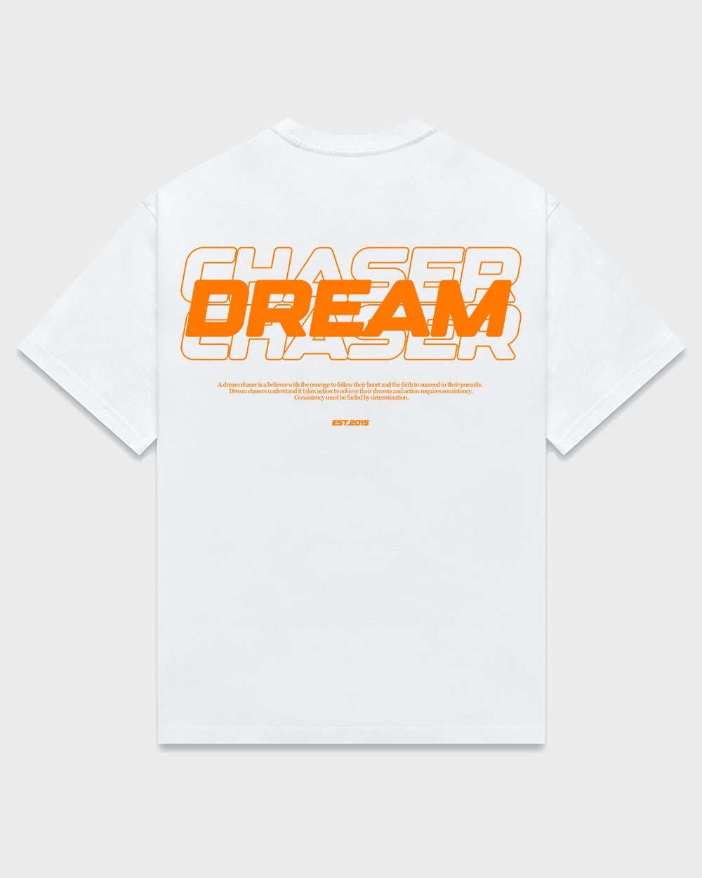 "Dream Chaser" Orange T Shirt // White - KOKA Dept.