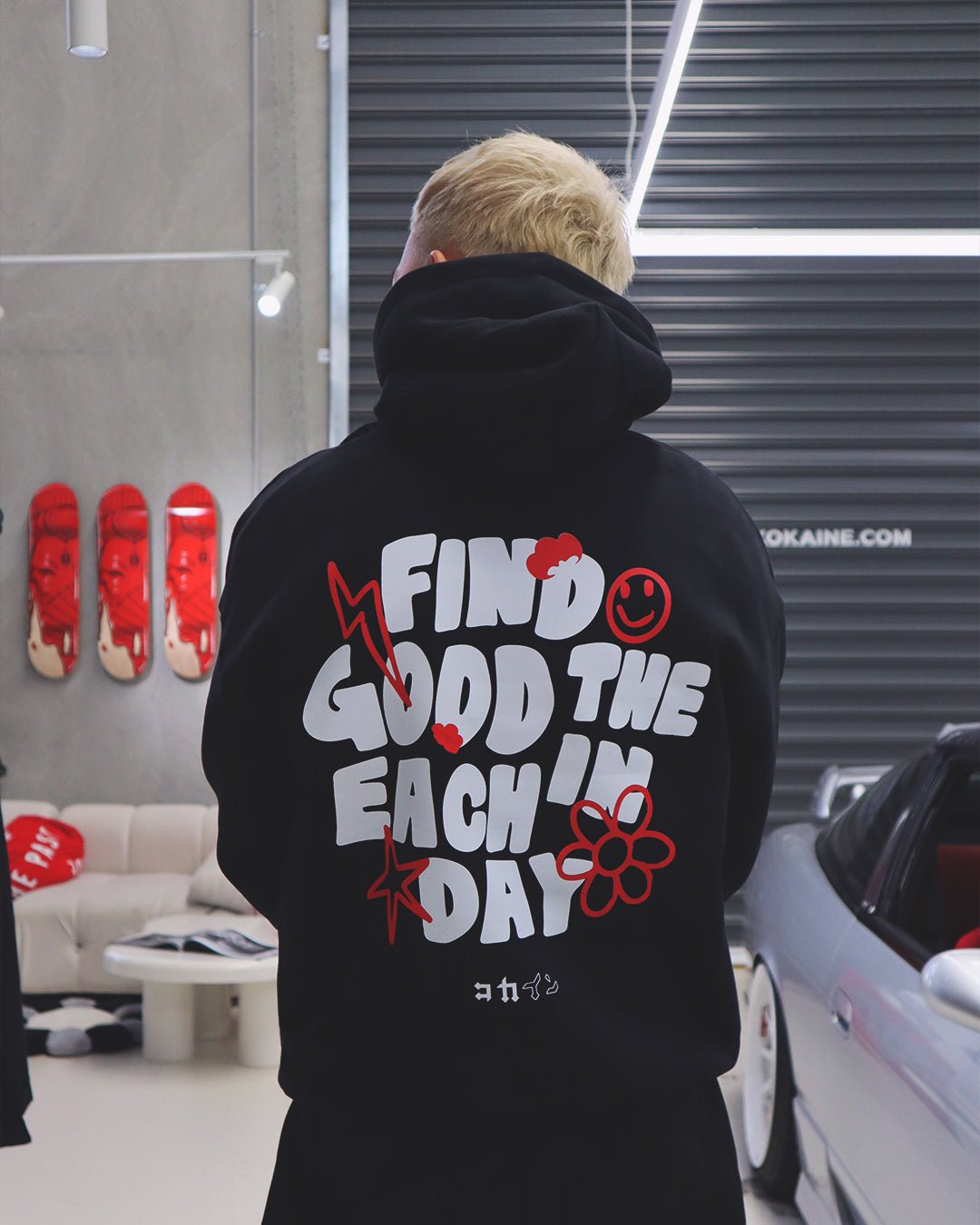 "Find The Good In Each Day" Hoodie // BLACK - KOKA Dept.