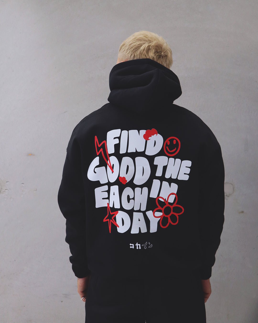 "Find The Good In Each Day" Hoodie // BLACK - KOKA Dept.