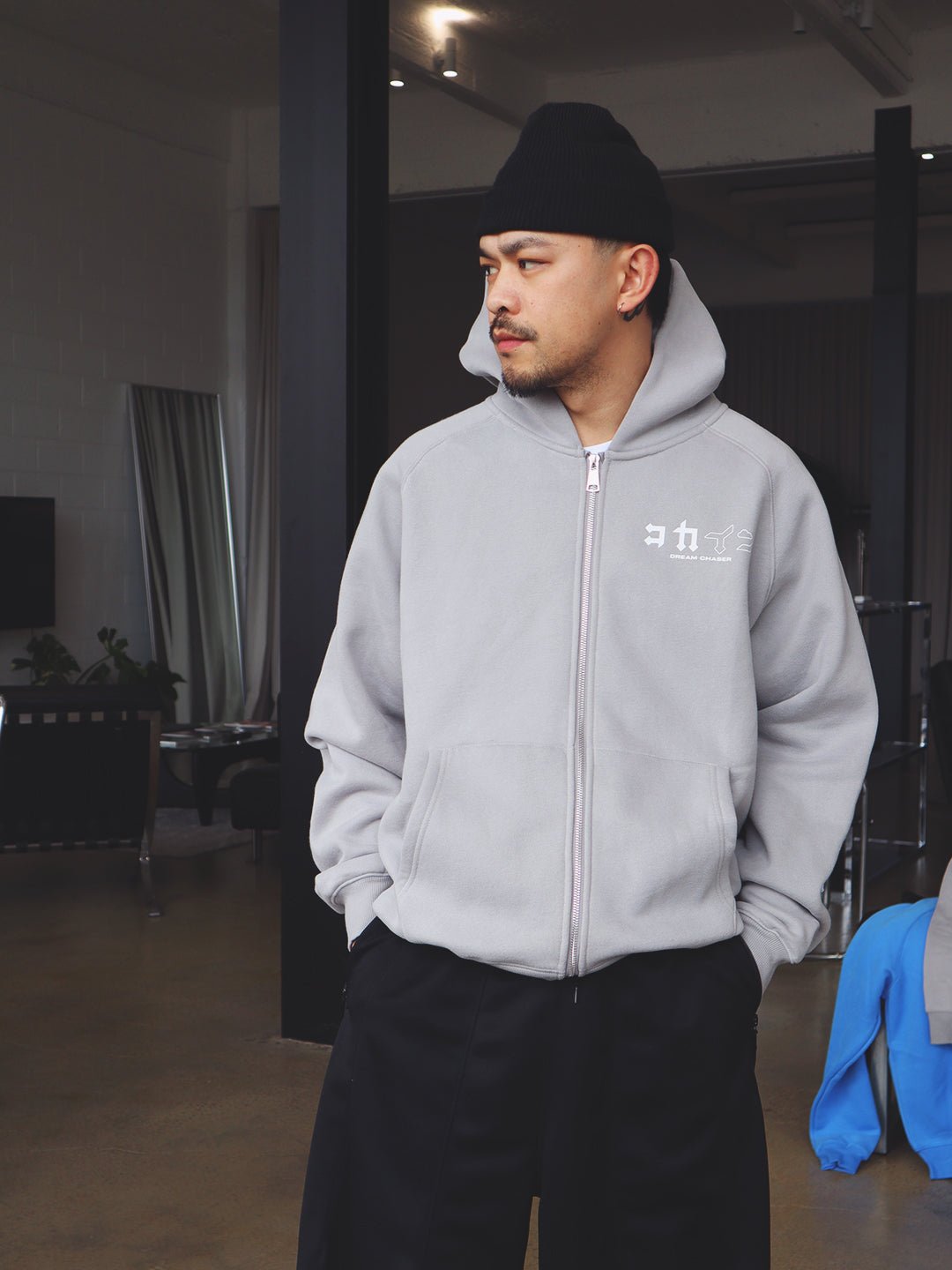 "Dream Chaser" Zip Up Hoodie // NARDO GREY - KOKA Dept.