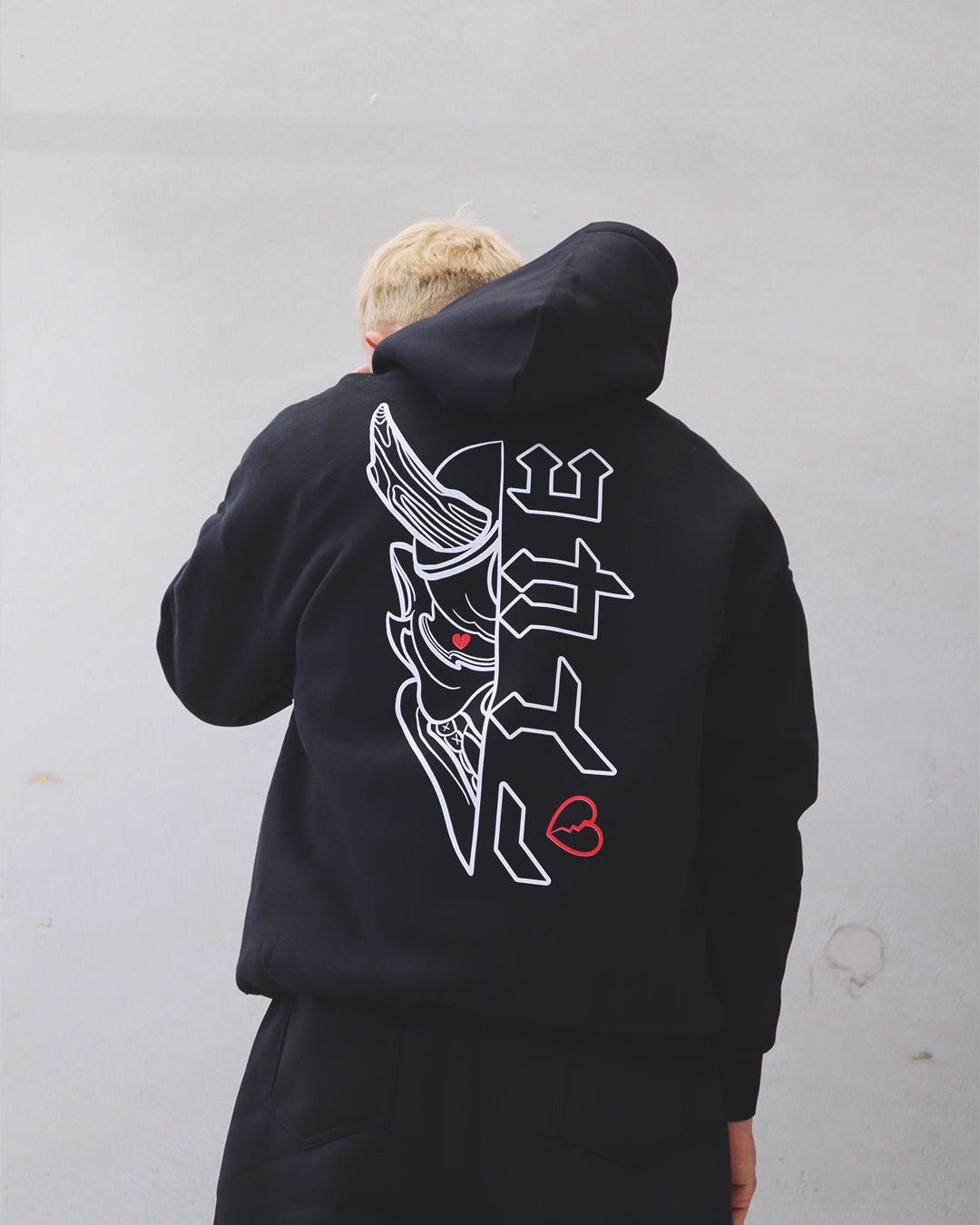 "Hanbun Hannya" Hoodie // BLACK - KOKA Dept.
