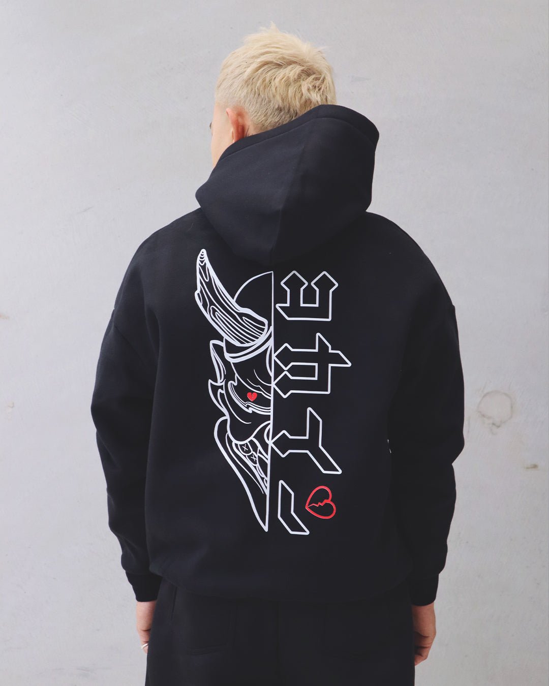 "Hanbun Hannya" Hoodie // BLACK - KOKA Dept.