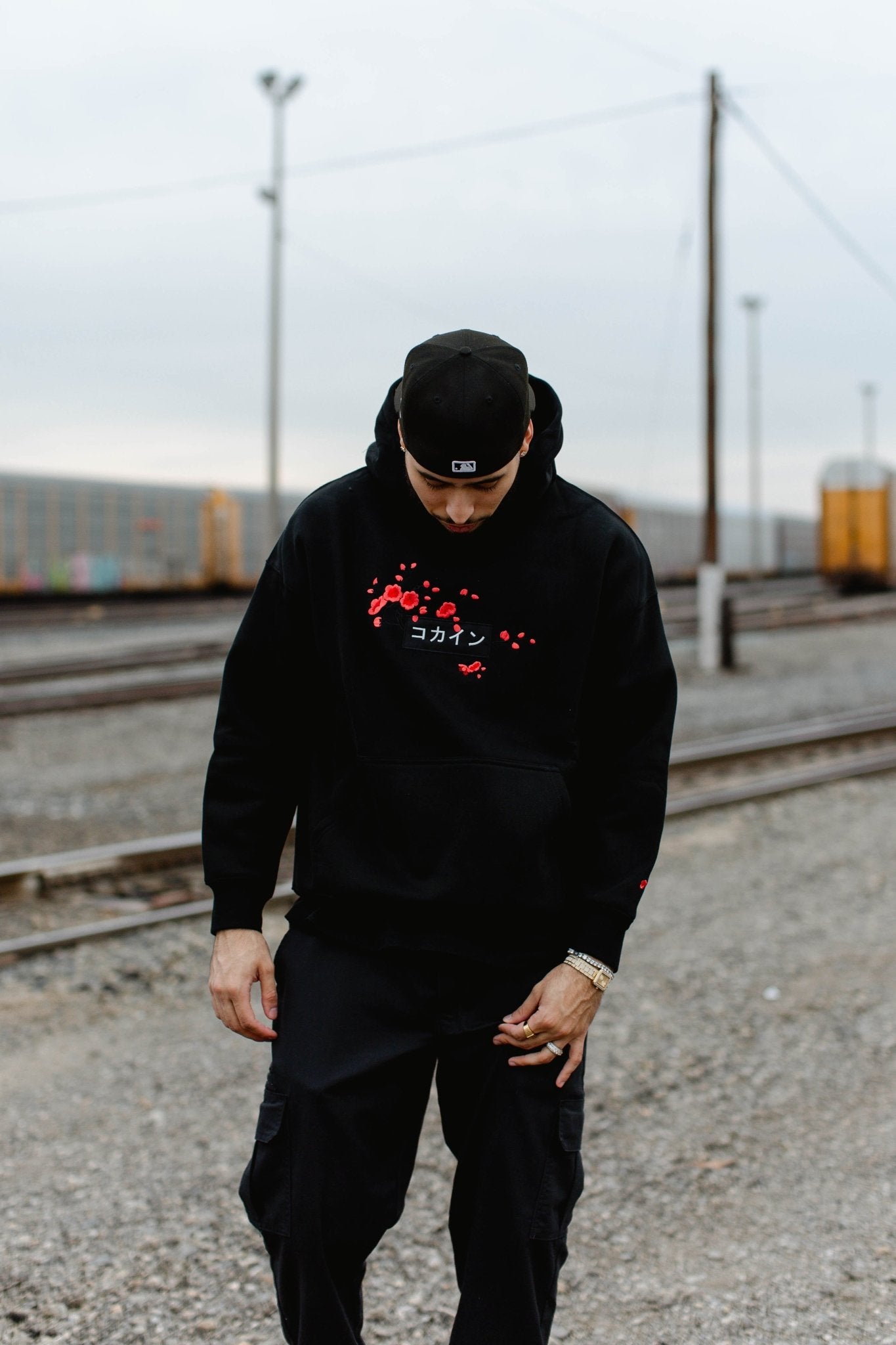 Black / Red Blossom V2 //// Hoodie – KOKA Dept.