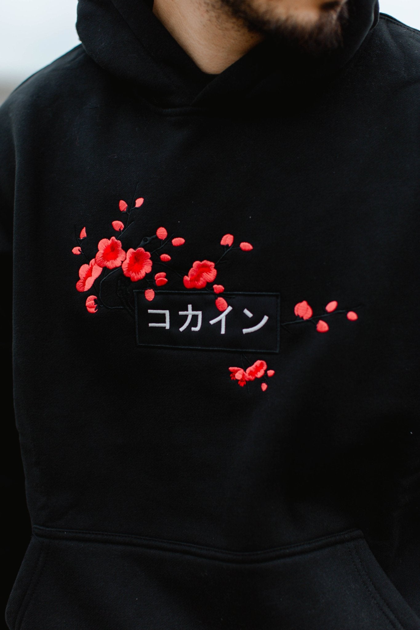 Black / Red Blossom V2 //// Hoodie - KOKA Dept.