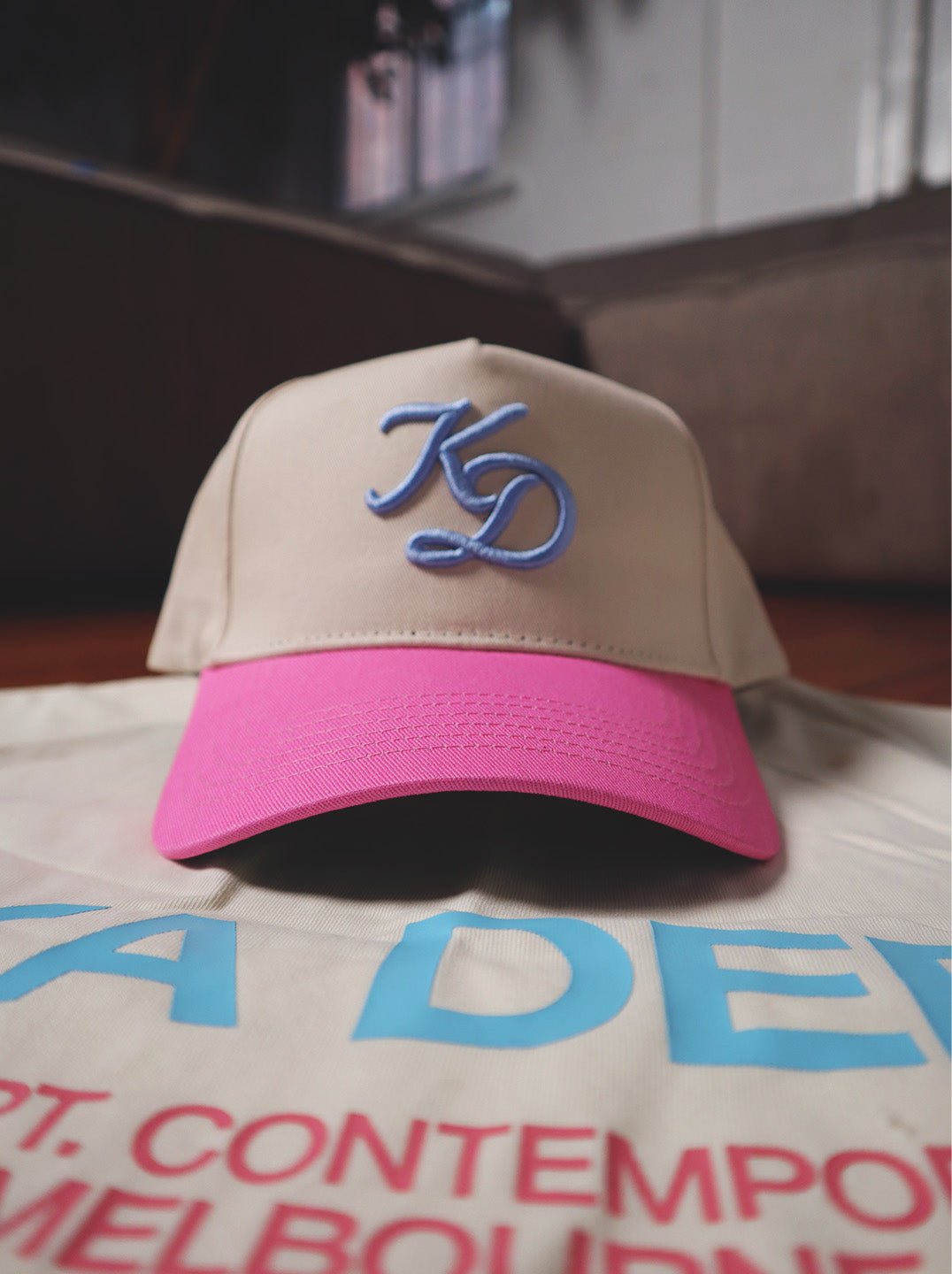 "KD" A-Frame Hat - Cream/Pink - KOKA Dept.