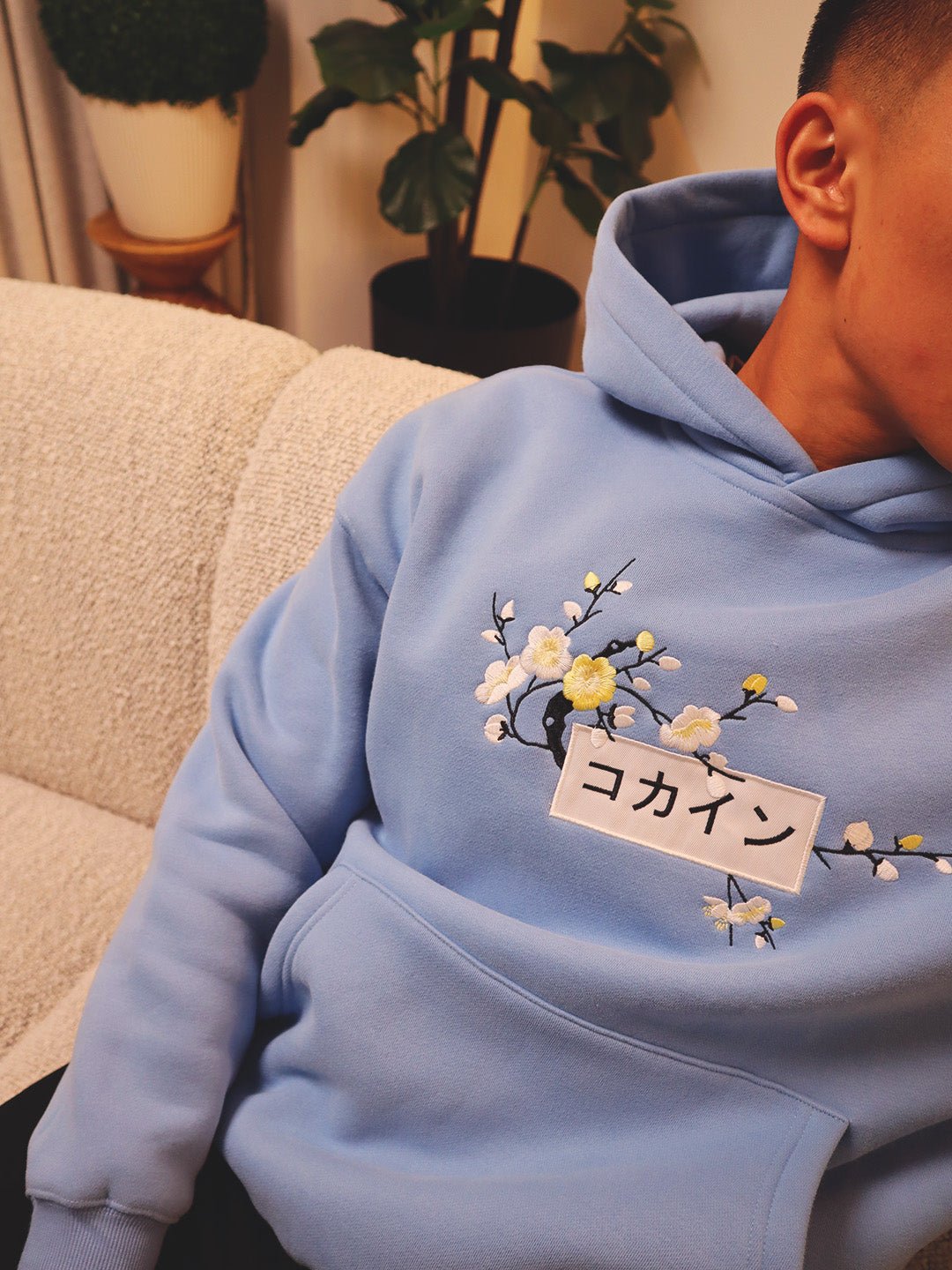 Blue / Yellow & White Blossom //// Hoodie - KOKA Dept.