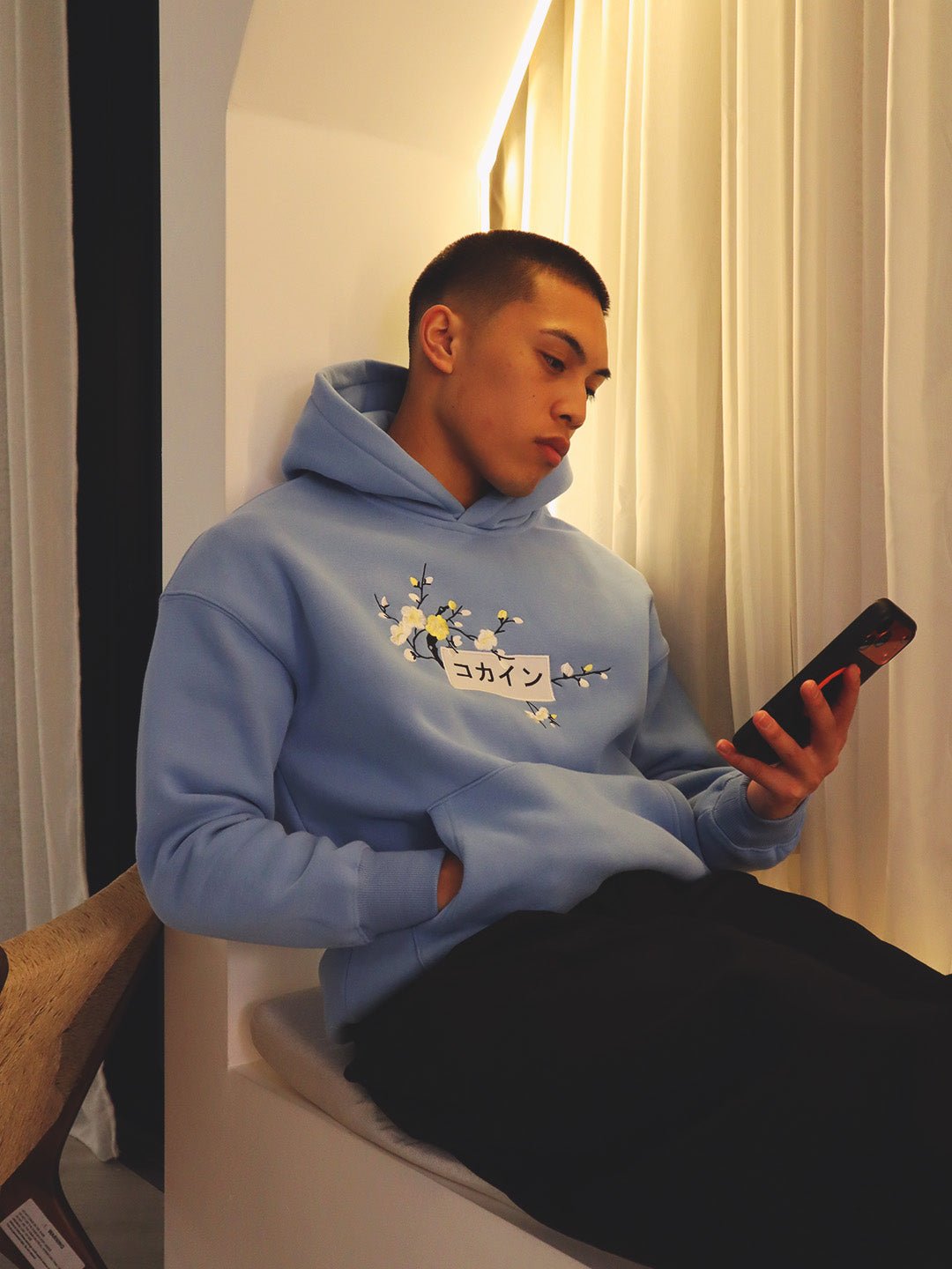 Blue / Yellow & White Blossom //// Hoodie - KOKA Dept.