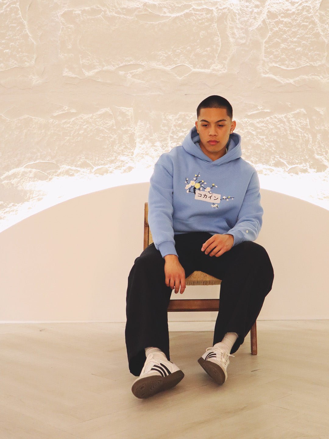 Blue / Yellow & White Blossom //// Hoodie - KOKA Dept.