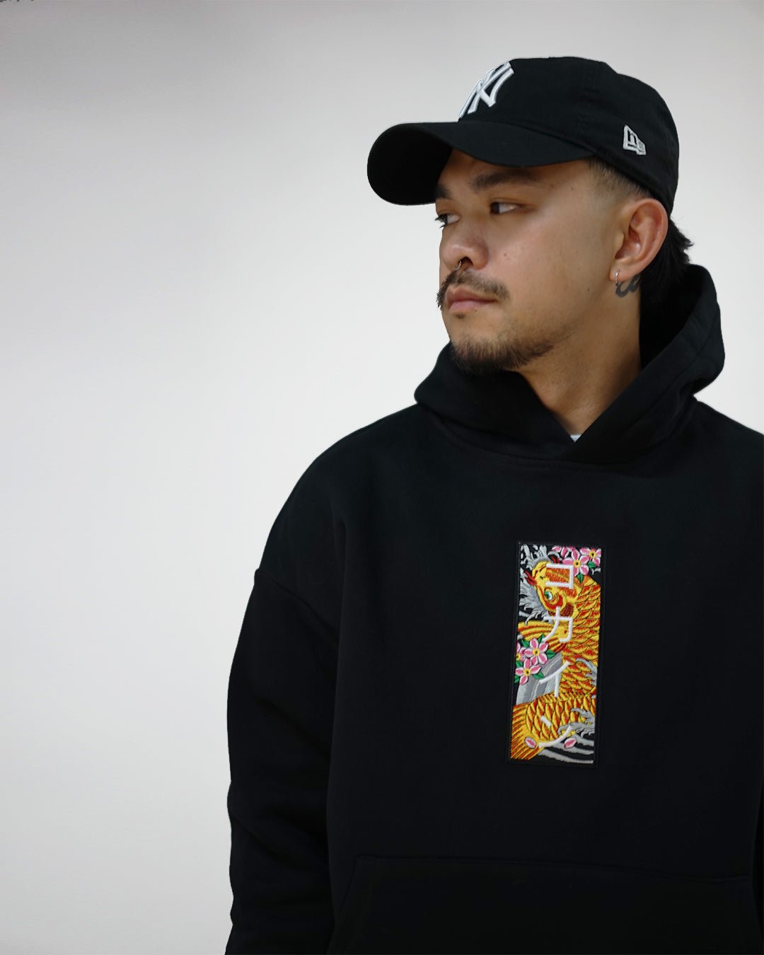 "KOI" Patch Hoodie // BLACK - KOKA Dept.