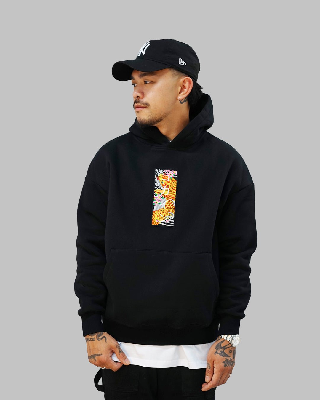 "KOI" Patch Hoodie // BLACK - KOKA Dept.
