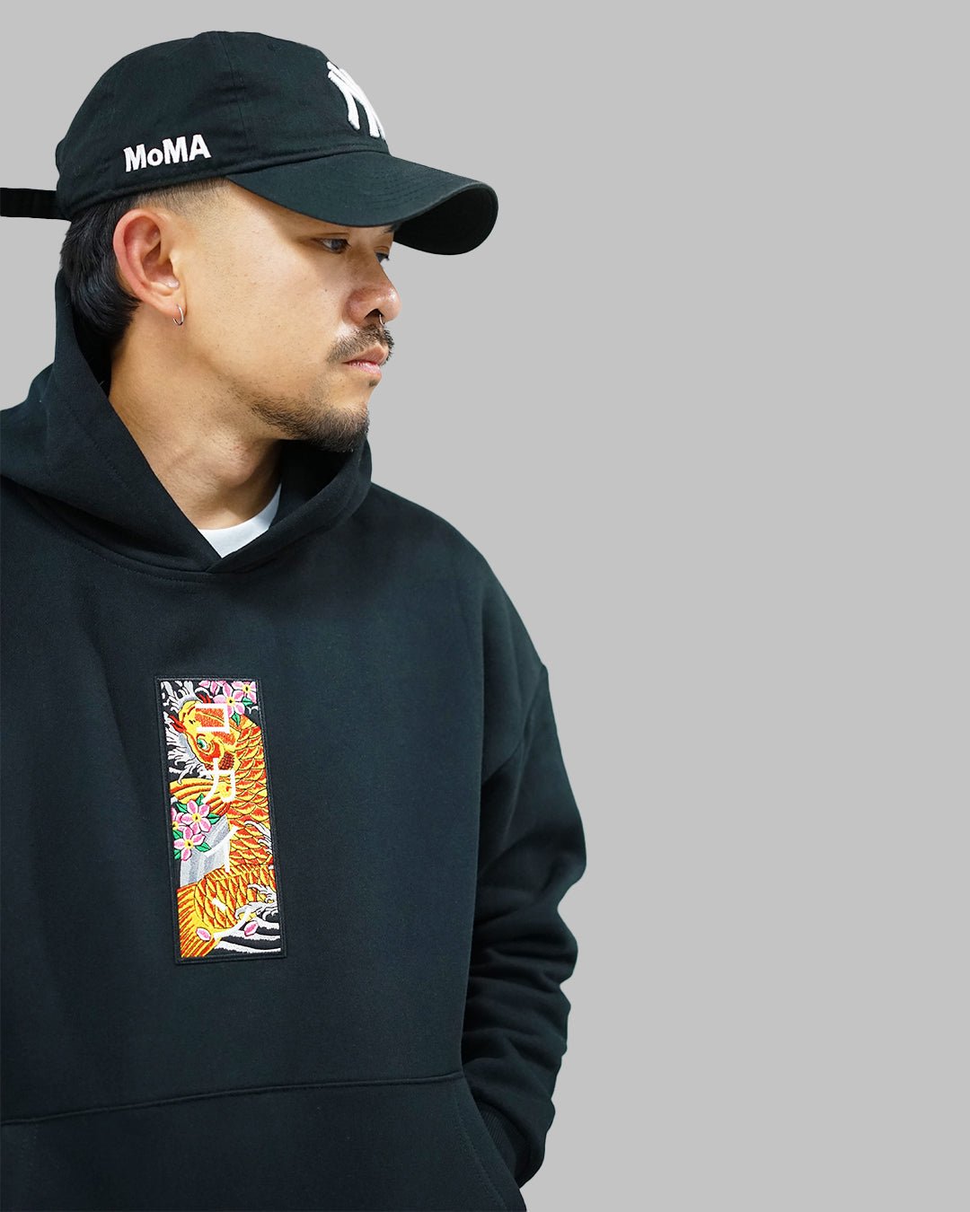 "KOI" Patch Hoodie // BLACK - KOKA Dept.