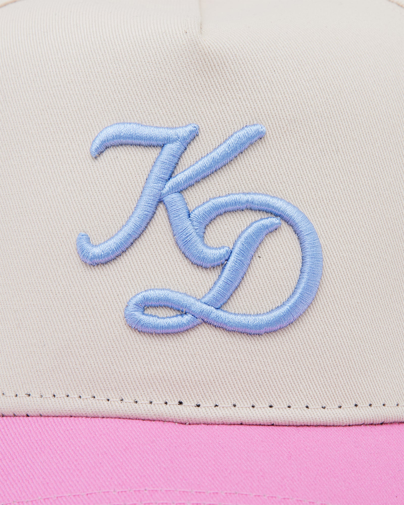"KD" A-Frame Hat - Cream/Pink - KOKA Dept.