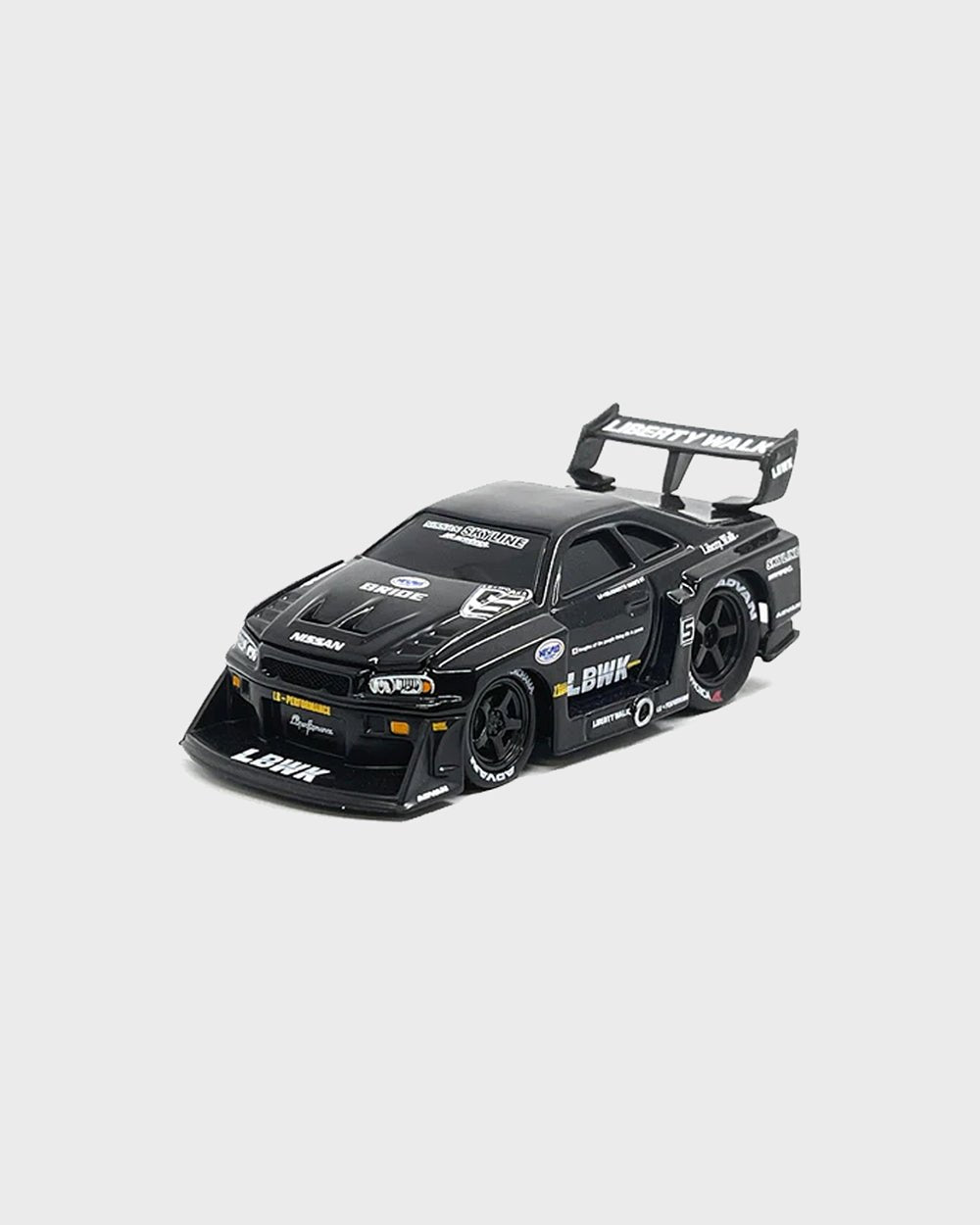 Muscle Machines 1:64 LBWK 1999 Nissan Skyline GT - R R34 – Black – Liberty Walk – Mijo Exclusives - KOKA Dept.
