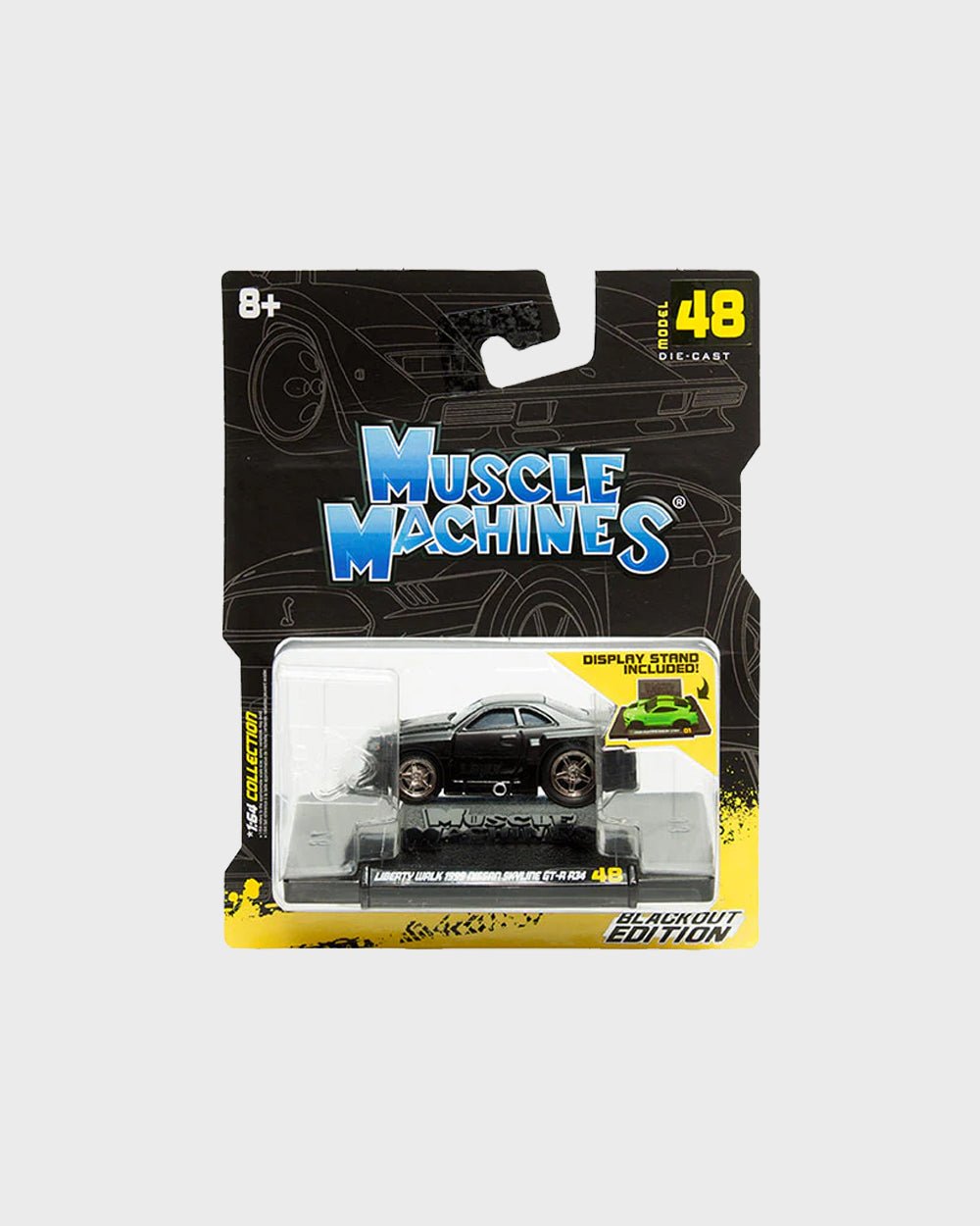 Muscle Machines 1:64 Liberty Walk 1999 Nissan Skyline GT - R R34 – Blackout Edition – Series 8 48 - KOKA Dept.