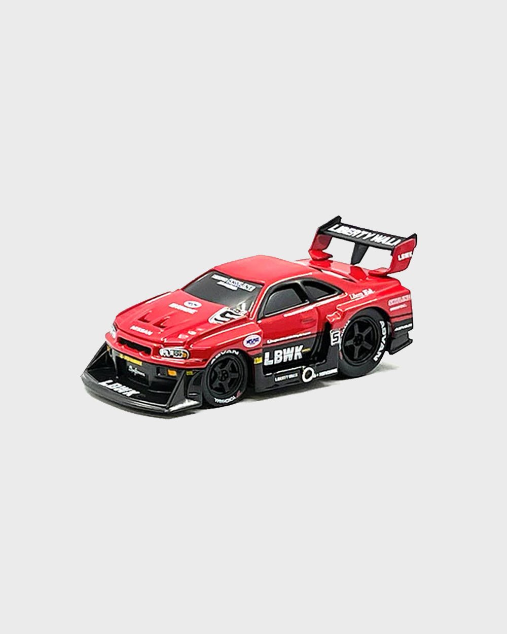 Muscle Machines 1:64 Liberty Walk 1999 Nissan GT - R R34 - Red - KOKA Dept.