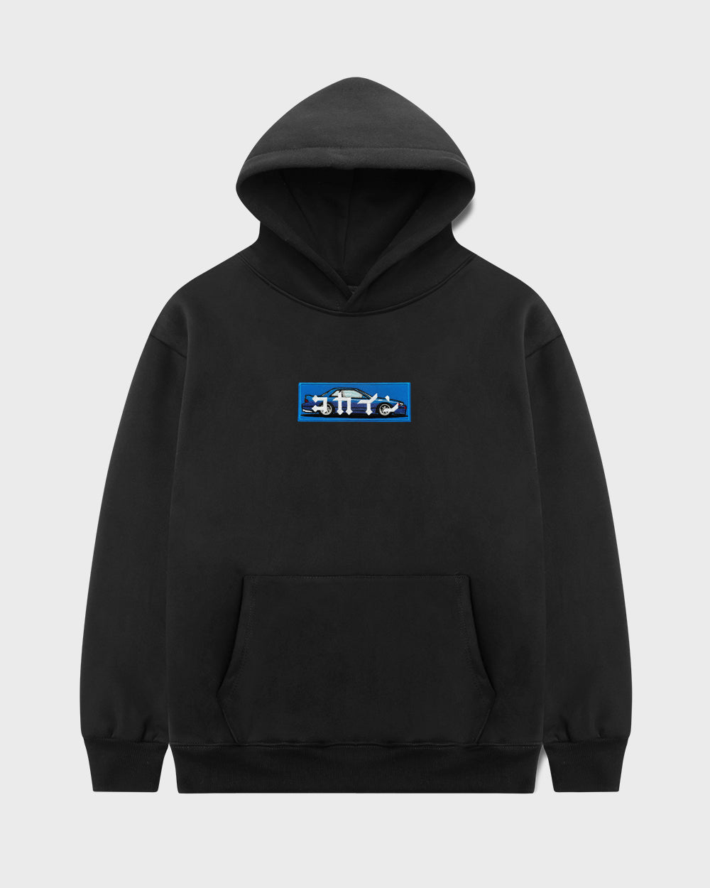 "S13" Silvia Blue Patch Hoodie // BLACK - KOKA Dept.