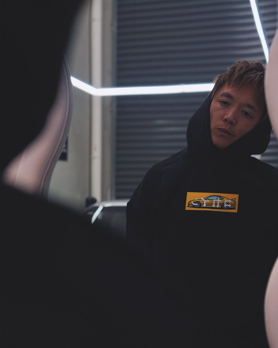 "S15" Yellow Patch Hoodie // BLACK - KOKA Dept.