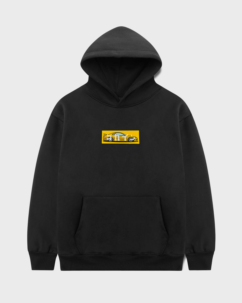 "S15" Yellow Patch Hoodie // BLACK - KOKA Dept.