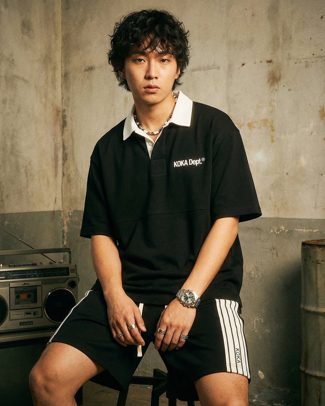 Premium Stripe Shorts // BLACK - KOKA Dept.