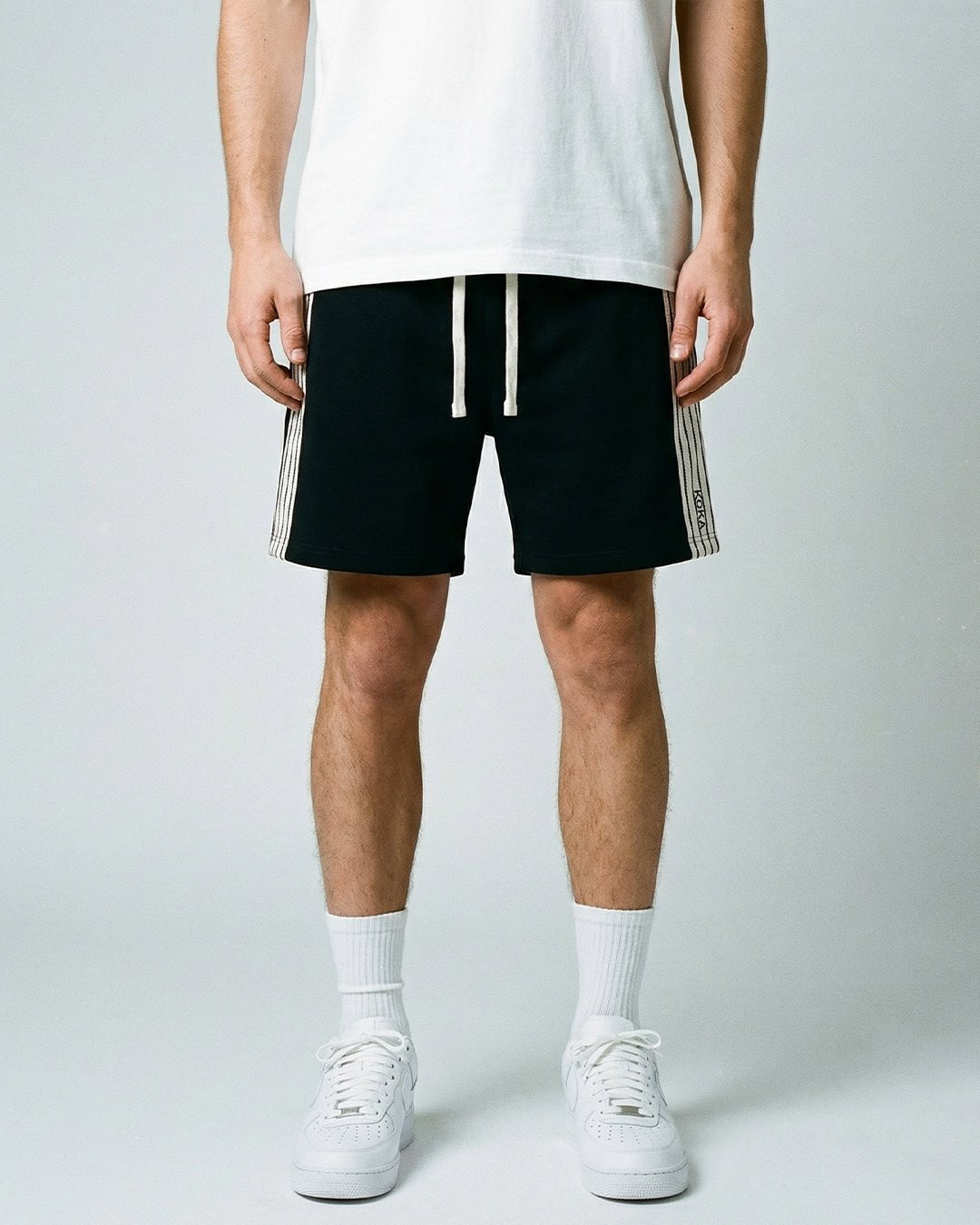 Premium Stripe Shorts // BLACK - KOKA Dept.