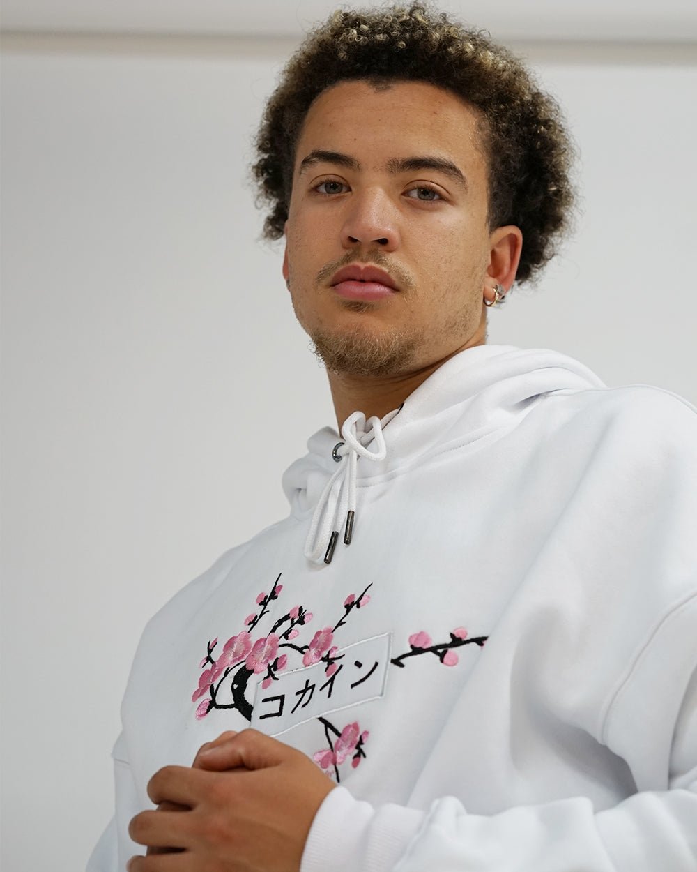 White / Pink Blossom V2 //// Hoodie - KOKA Dept.